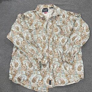 Mens rough neck panhandle skin collared pearl snap